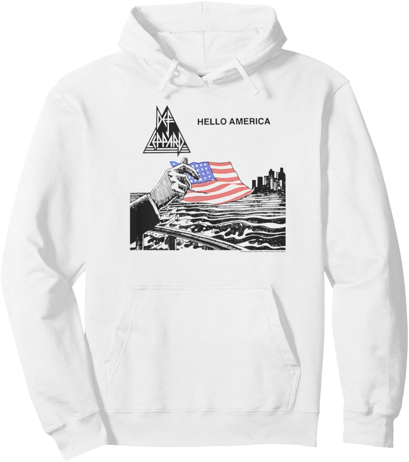 Def Leppard - Hello America Hoodie - Hoodie | White