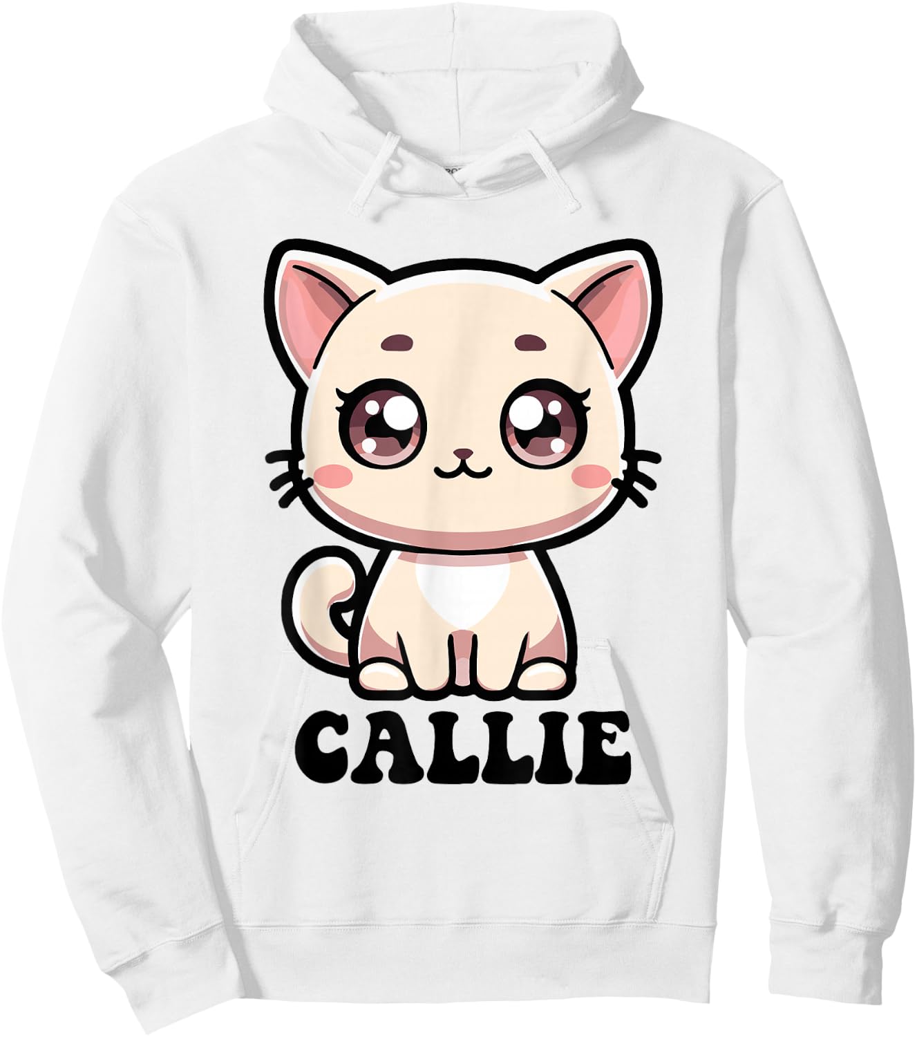 Callie Cute Kitty Cat Design for Girls Name Callie Hoodie - Hoodie | White