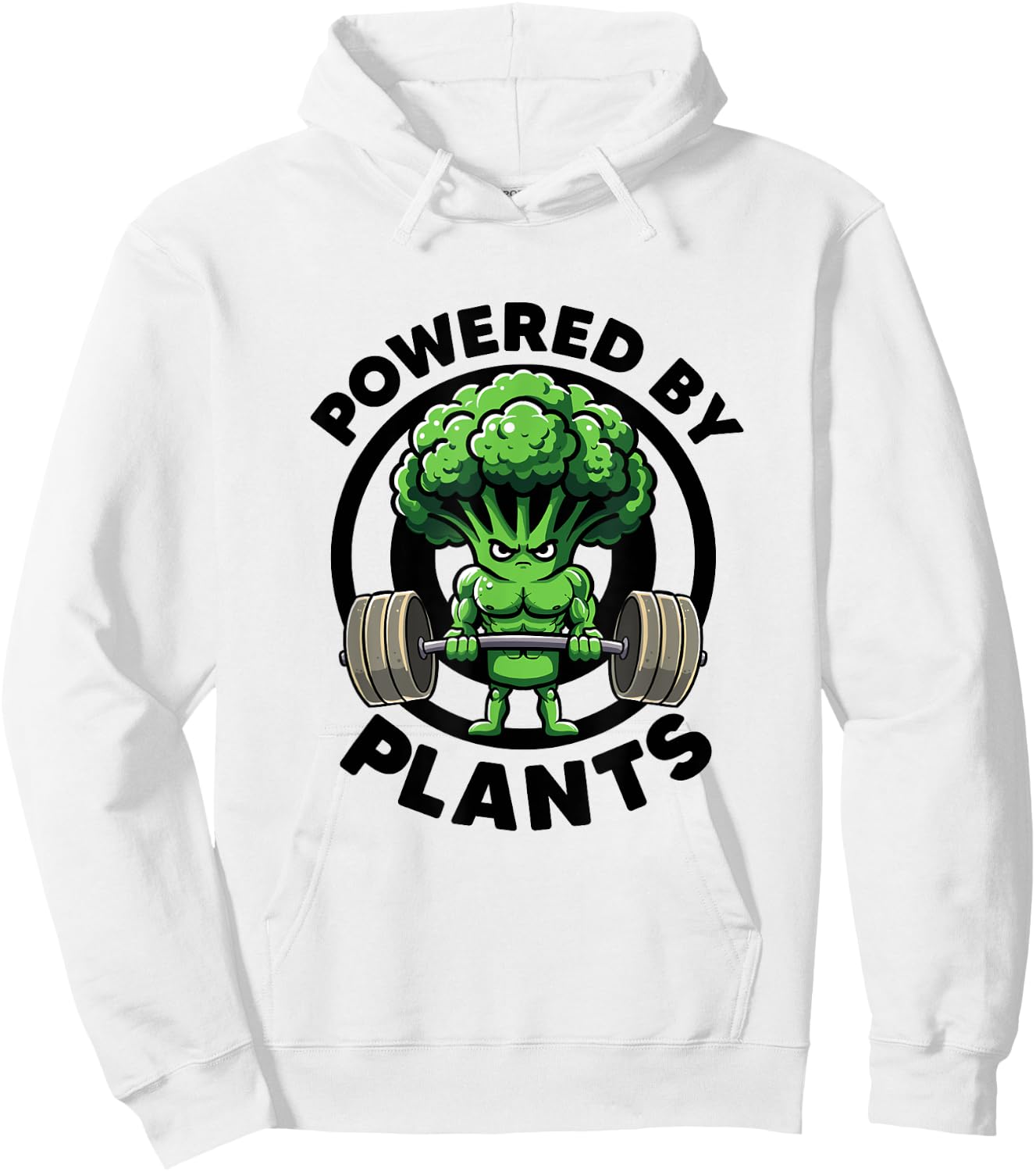 Powered By Plants Vegan Athlete Vegan Gym Vegan Bodybuilding Hoodie - Hoodie | White