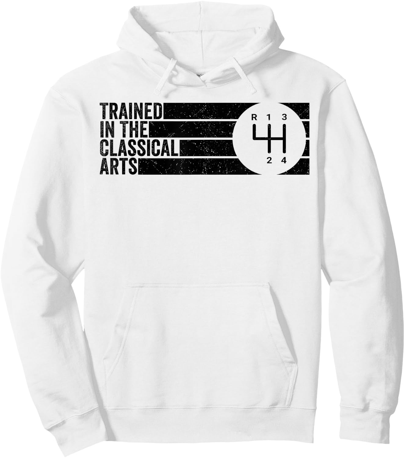 Trained In The Classical Arts 4 Speed Manual Transmission Hoodie - Hoodie | White