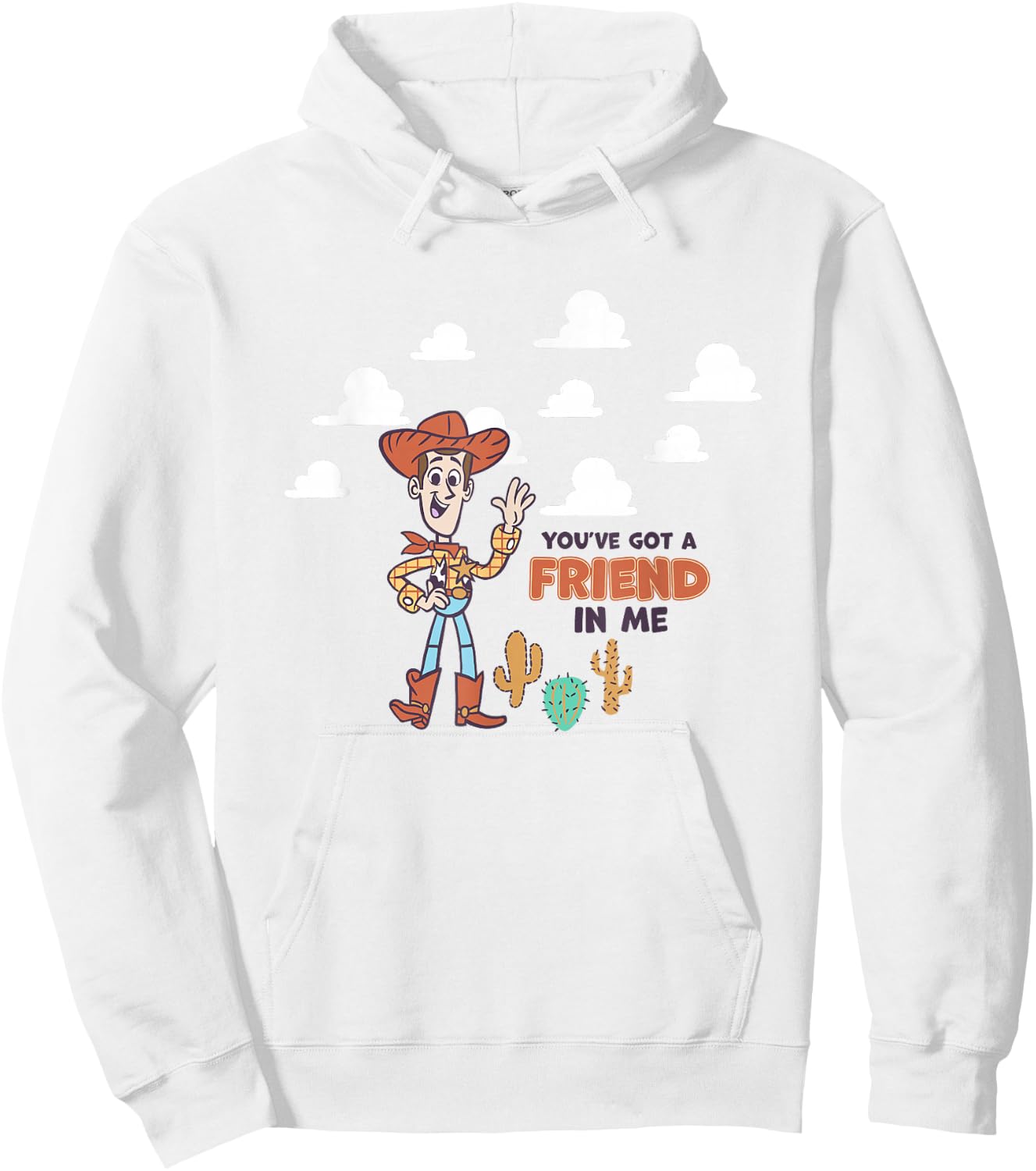 Disney Pixar Toy Story You've Got A Friend in Me Woody Logo Hoodie - Hoodie | White