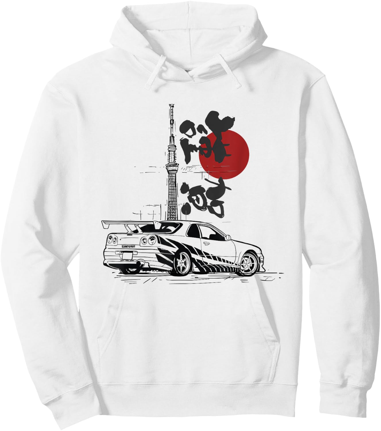 90's Japan Legend R34 Skyline Drift King Car Enthusiast Hoodie - Hoodie | White