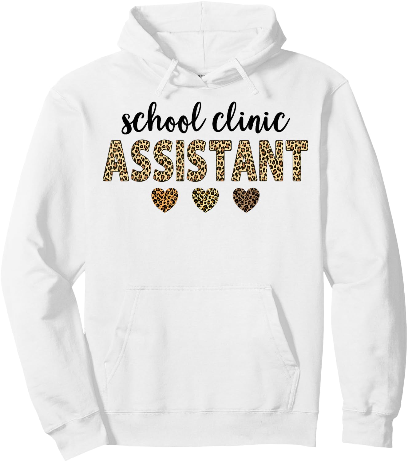 school clinic Assistant Squad Funny Assistant Leopard Hoodie - Hoodie | White