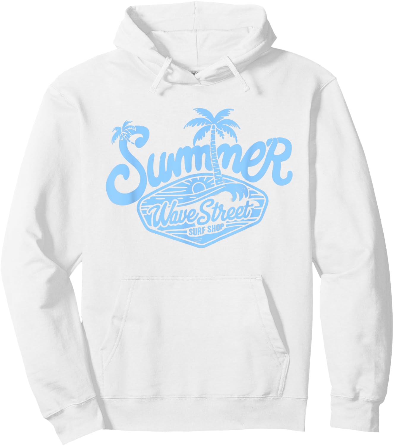 Wave Street Summer Surf Shop Graphic Women Kids Hoodie - Hoodie | White