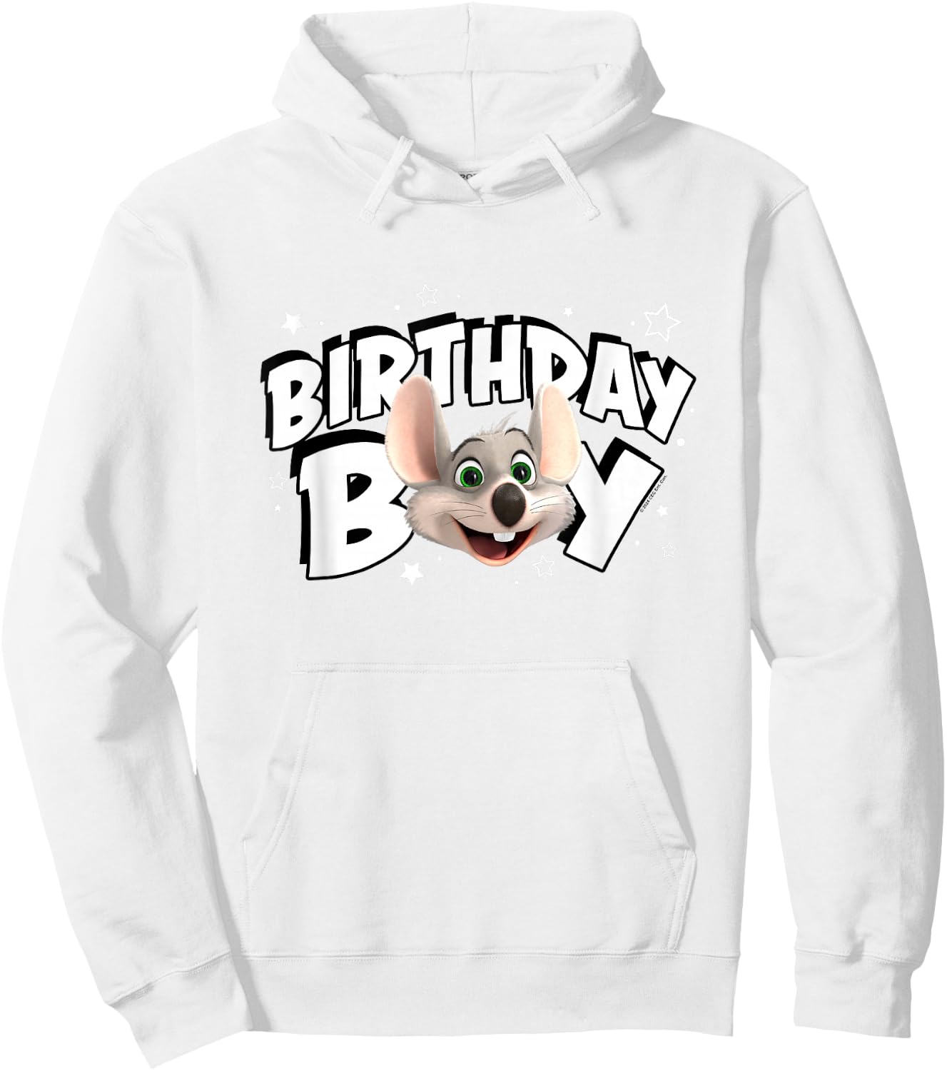 Chuck E. Cheese Birthday Boy Celebration Chuck Face Logo Hoodie - Hoodie | White