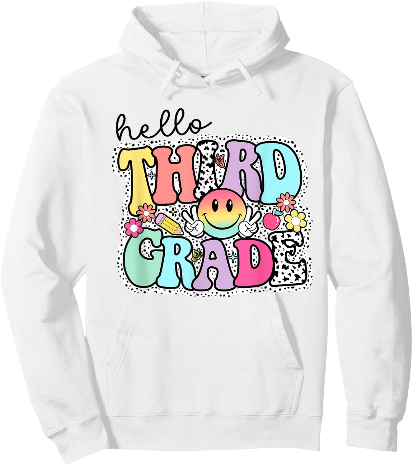 Hello Third Grade Team 3rd Grade Girl Teacher Back To School Hoodie - Hoodie | White