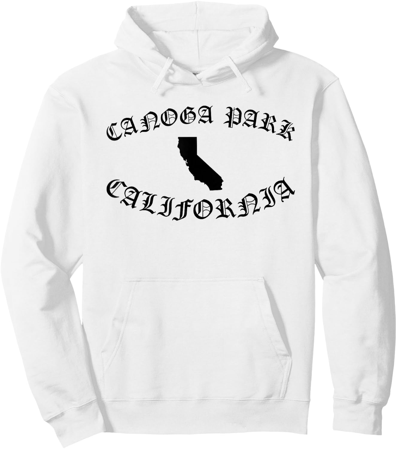 Canoga Park California Bear Retro 818 San Fernando Valley Hoodie - Hoodie | White
