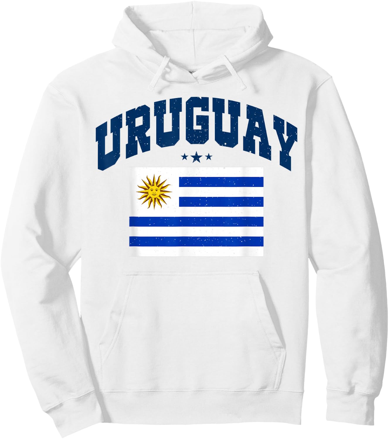 Vintage Uruguay Patriotic Throwback Athletic Hoodie - Hoodie | White