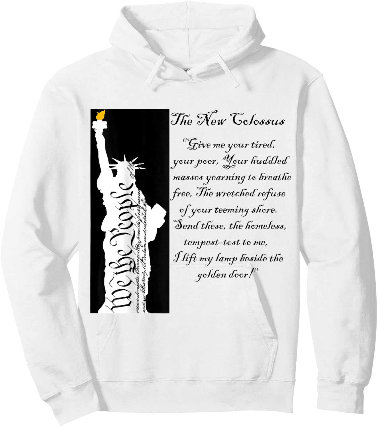 Statue of Liberty - immigrants melting pot refugees love Hoodie - Hoodie | White