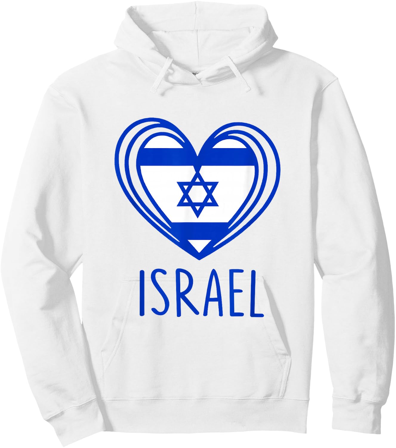 Patriotic Israel Pride Israeli Heart Flag Israel Shirt Kids Hoodie - Hoodie | White