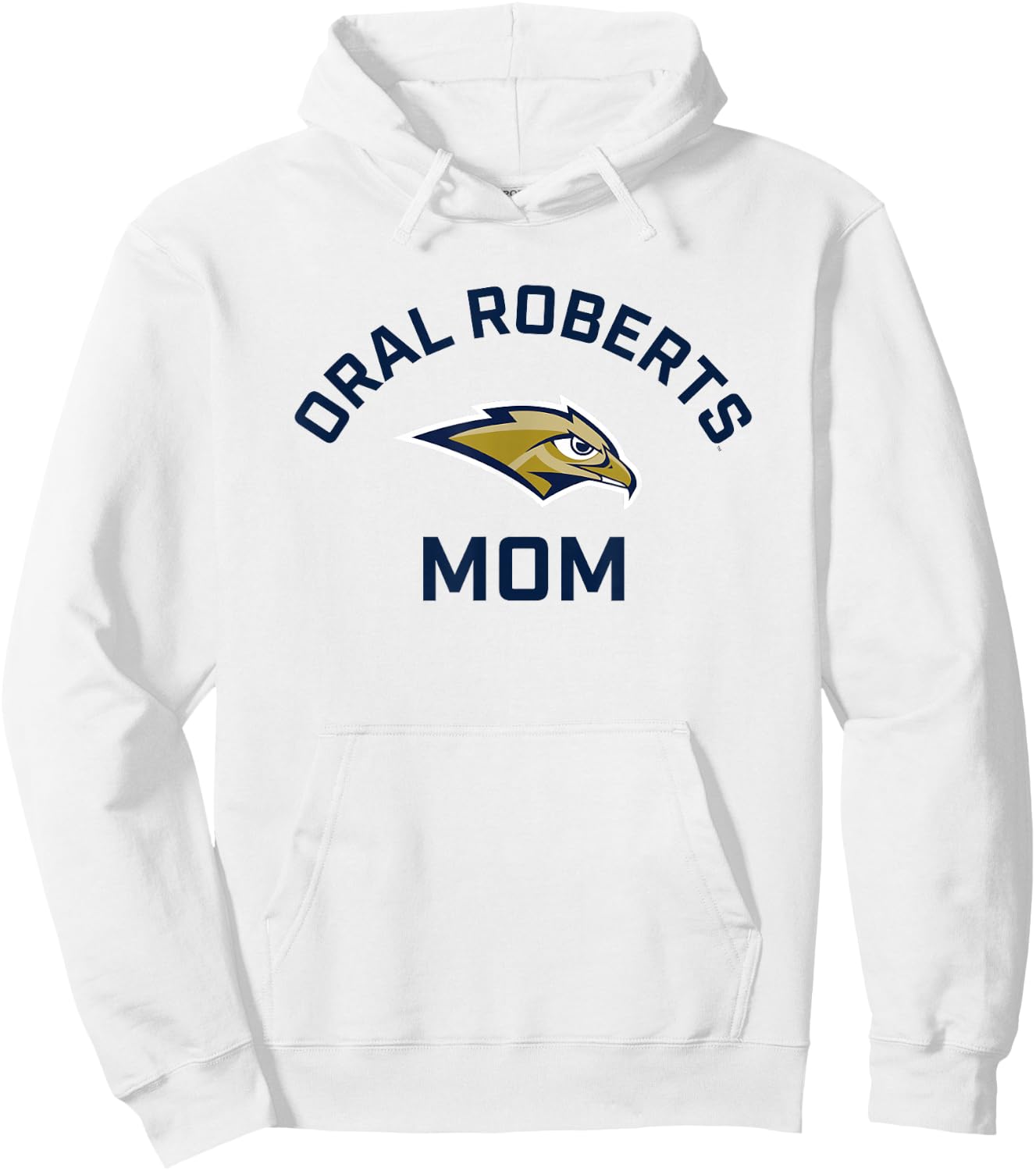 Oral Roberts University ORU Golden Eagles Arched Mom Hoodie - Hoodie | White