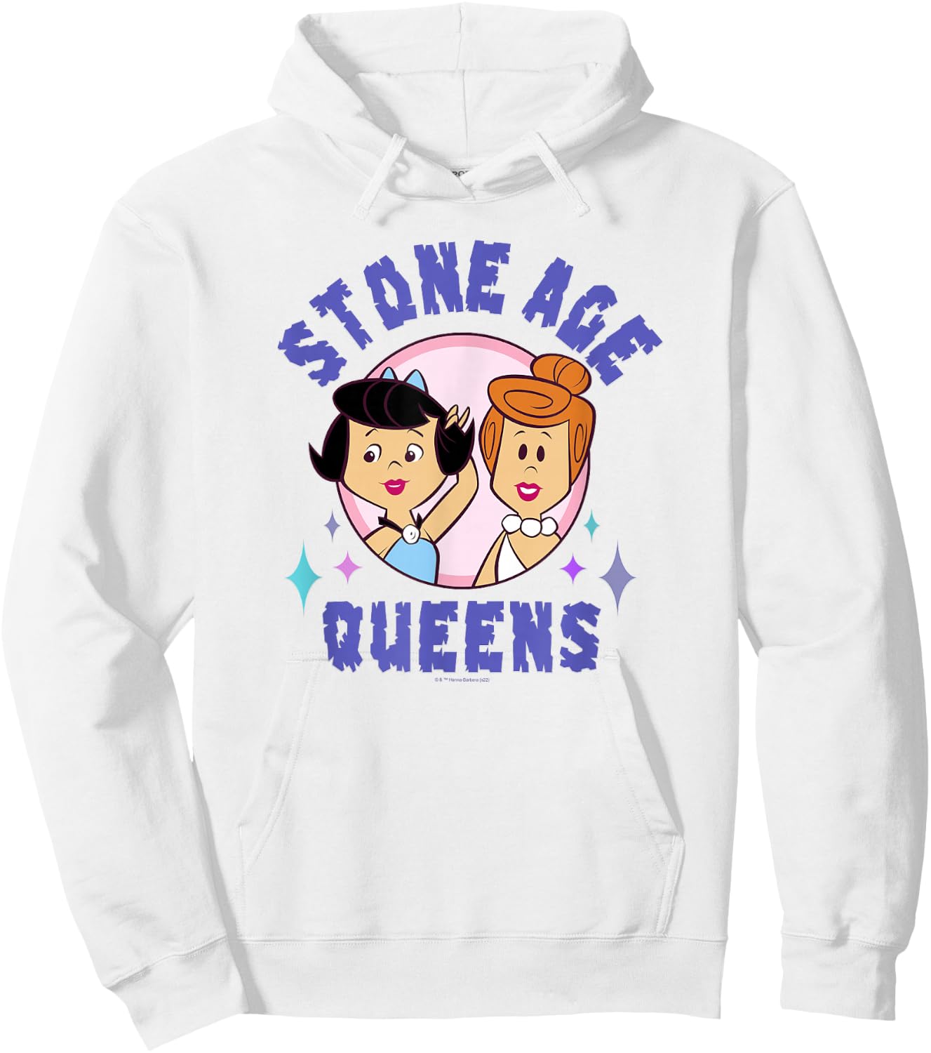 The Flintstones Wilma & Betty Stone Age Queens Retro Cartoon Hoodie - Hoodie | White