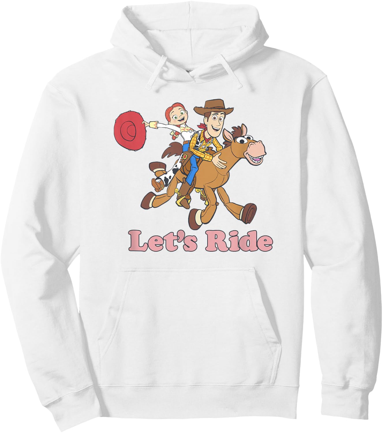 Disney Pixar Toy Story Woody & Jesse Let's Ride Hoodie - Hoodie | White