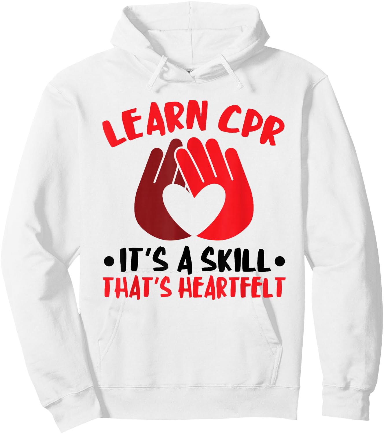CPR Instructor AED Instructor Heartfelt Skill CPR Trainer Hoodie - Hoodie | White