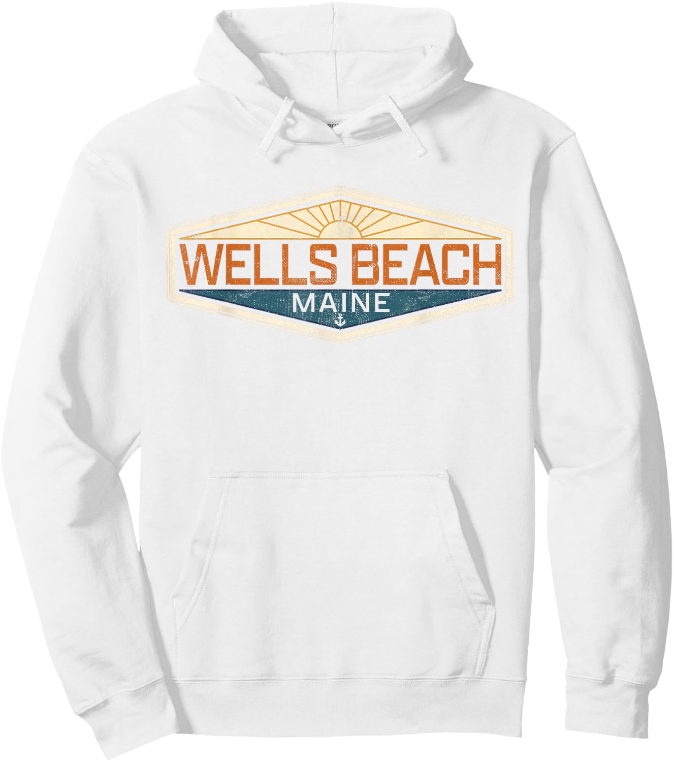 Wells Beach Maine Hoodie - Hoodie | White