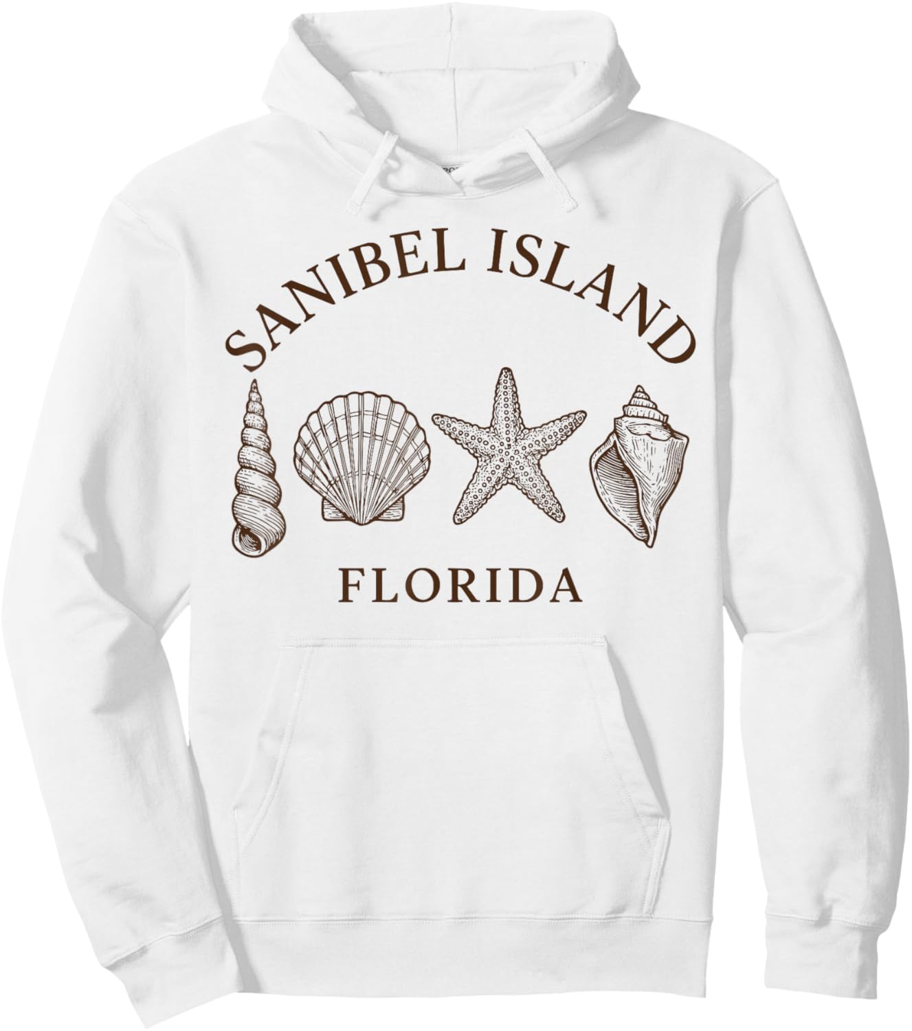 Sanibel Island Florida Seashell Beach Vacation Shelling Hoodie - Hoodie | White