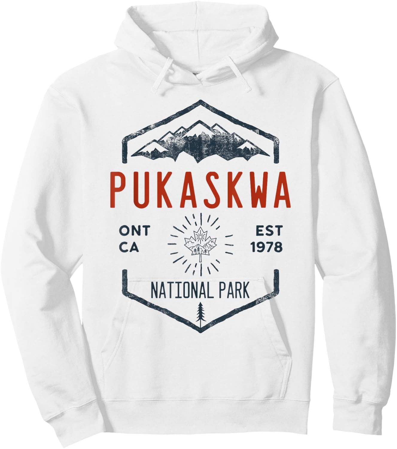 Pukaskwa National Park Canada Vintage Hoodie - Hoodie | White
