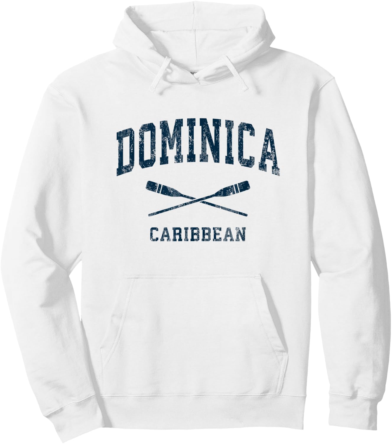 Dominica Vintage Nautical Paddles Sports Oars Hoodie - Hoodie | White
