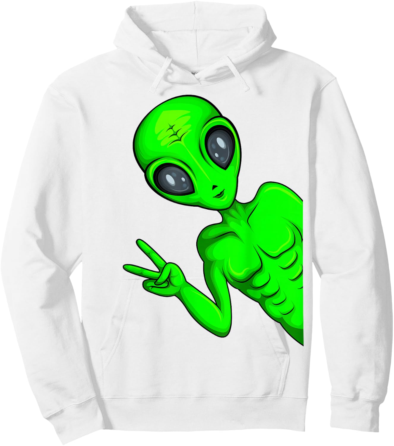 Green Alien Ufo Boys Kids Women Men Hoodie - Hoodie | White
