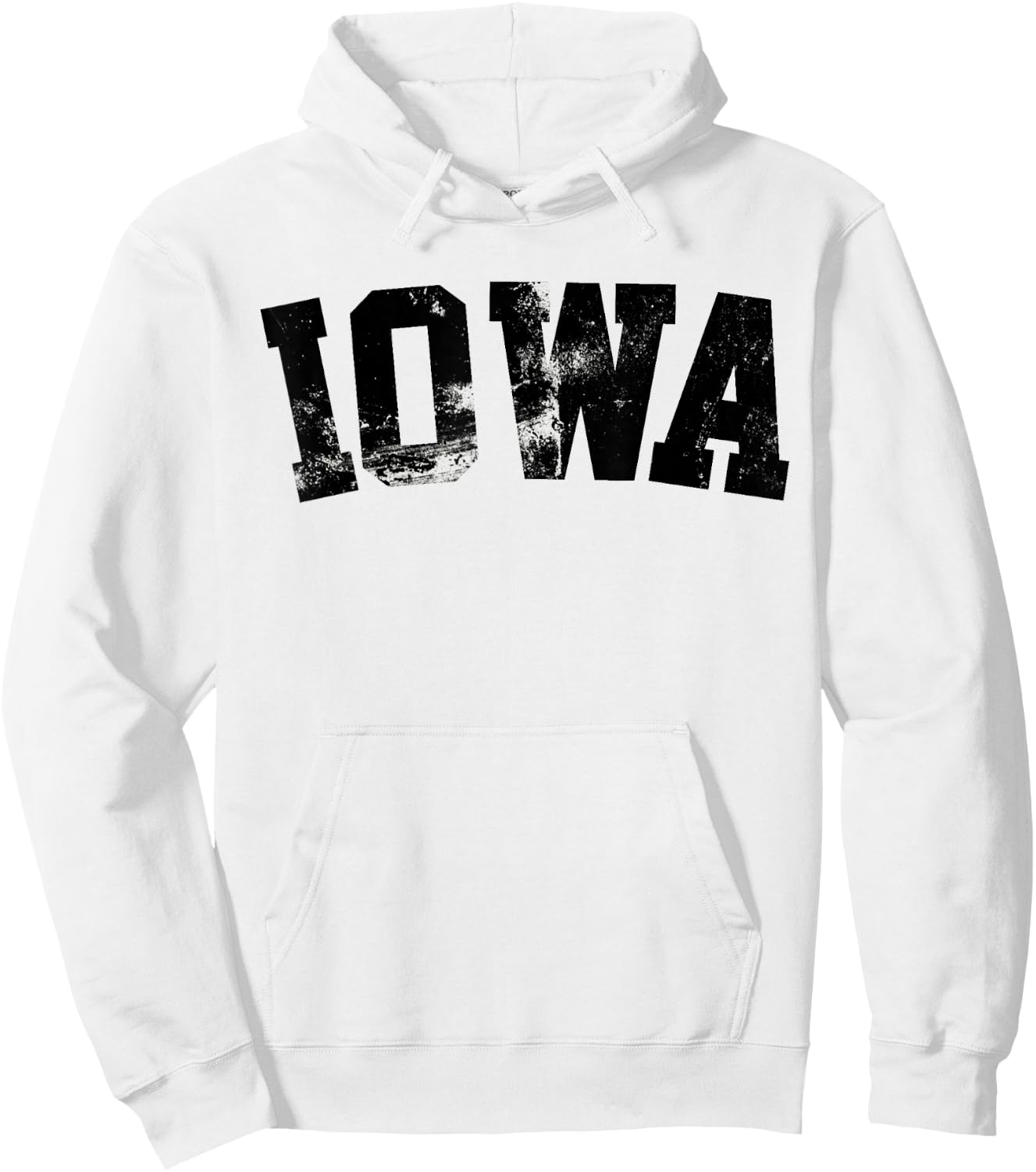 Retro Iowa Vintage Iowa Black Gold Iowa Throwback Design Hoodie - Hoodie | White