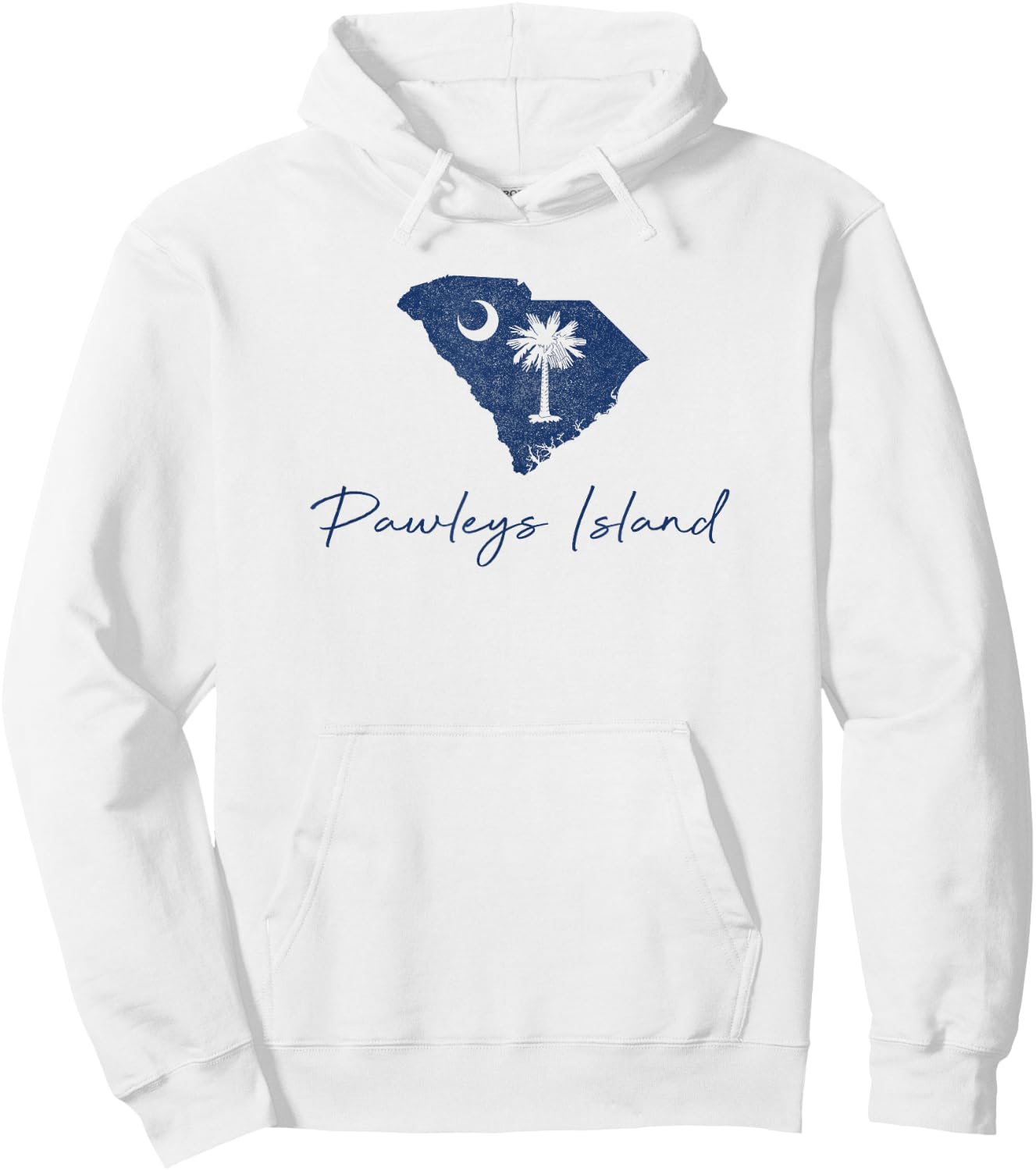 Vintage Pawleys Island South Carolina Retro Preppy Throwback Hoodie - Hoodie | White