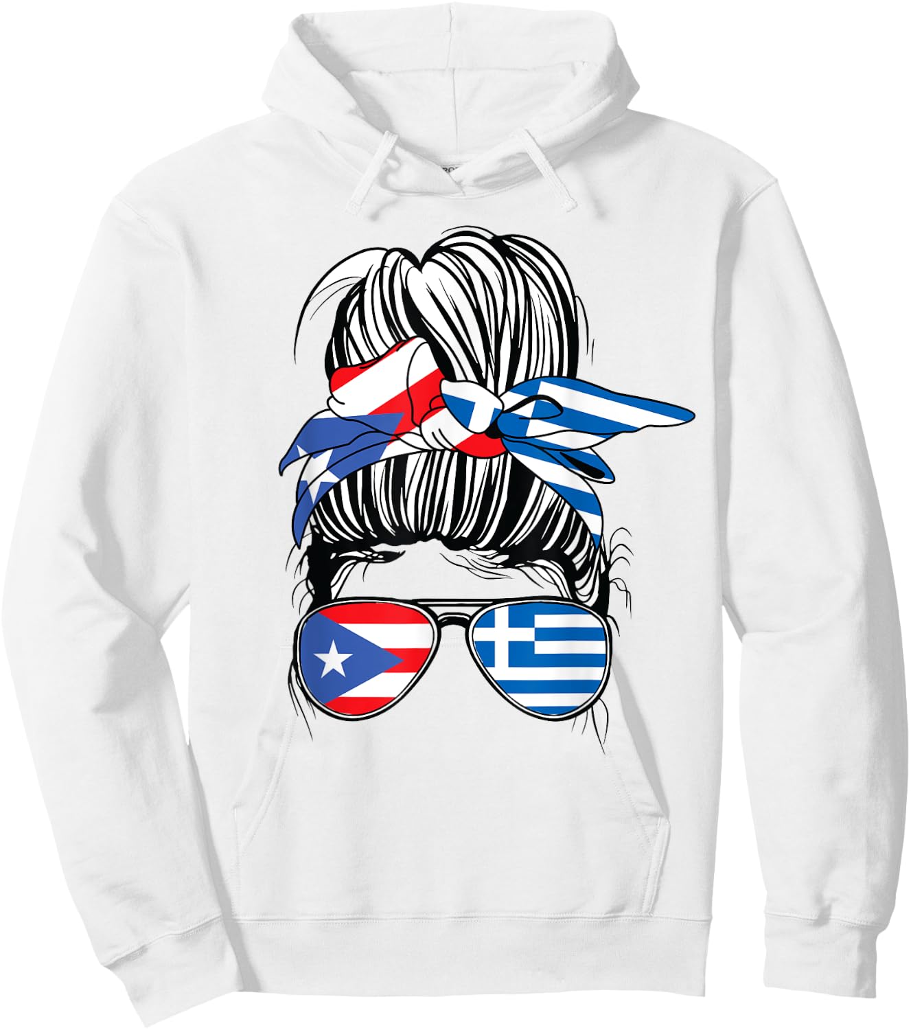 Puerto Rican Para Mujer Puerto Rico Women Greek Girl Greece Hoodie - Hoodie | White