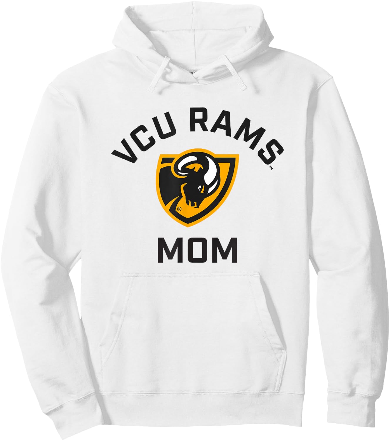 Virginia Commonwealth University VCU Rams Arched Mom Hoodie - Hoodie | White