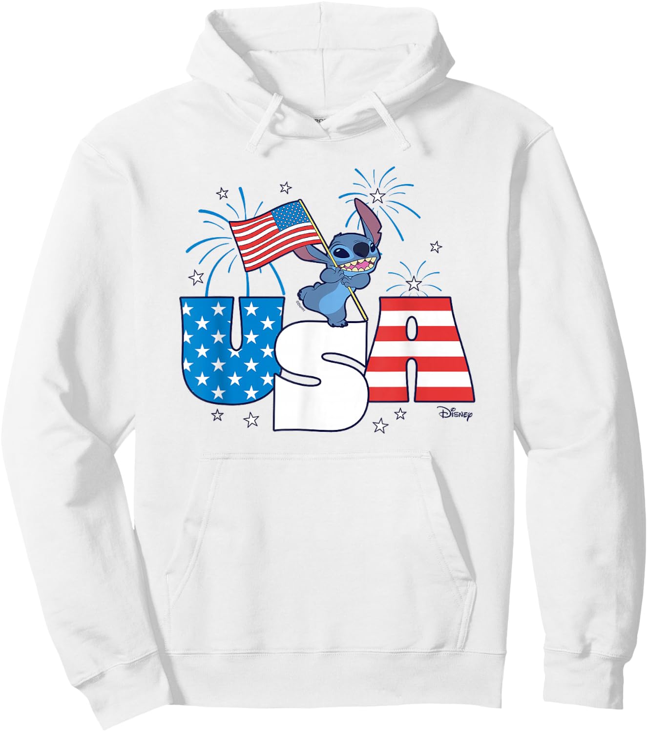 Disney Lilo & Stitch Fireworks 4th of July Hoodie - Hoodie | White