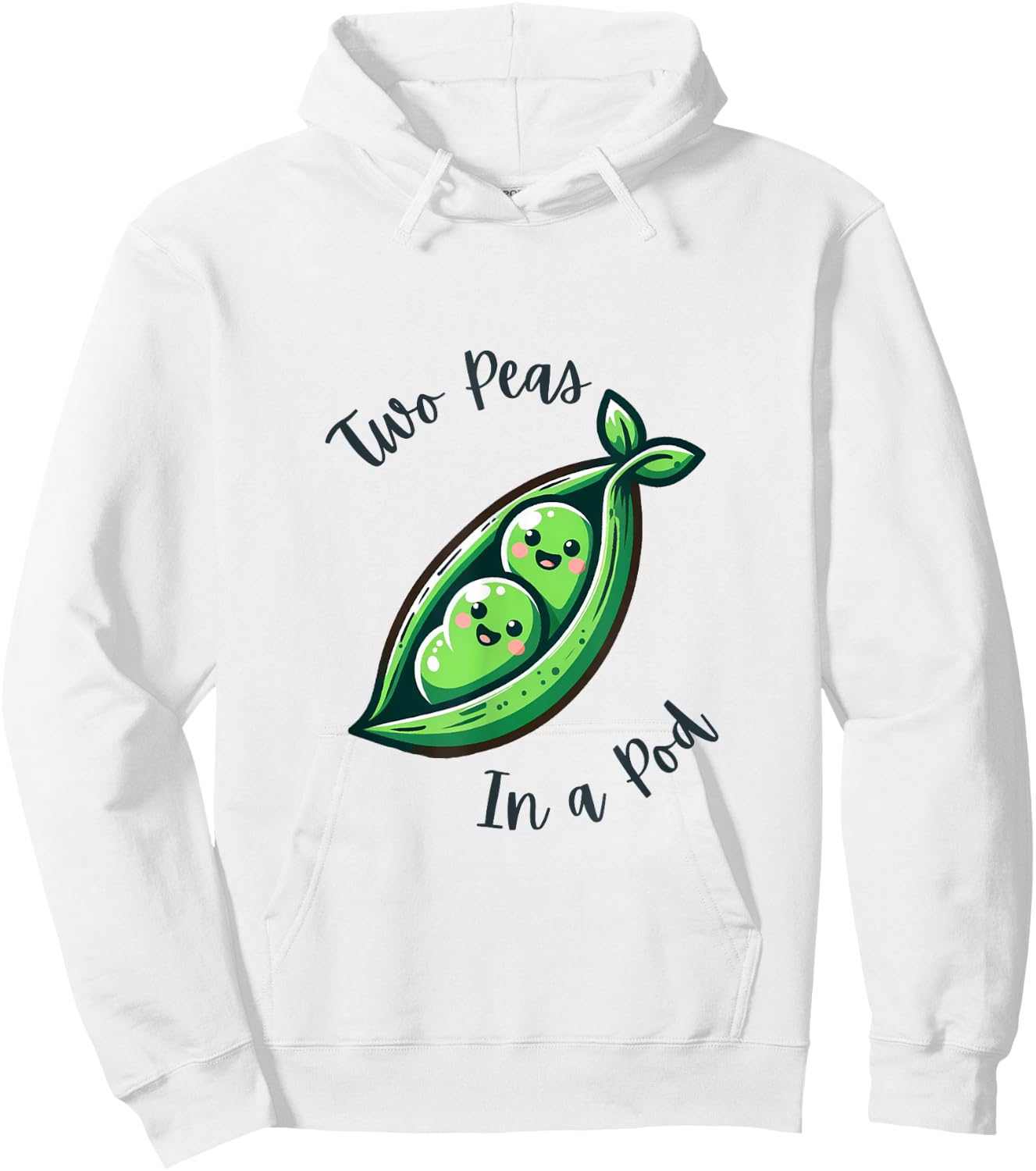 Two Peas In A Pod Valentine's Day Pregnancy Announce Mommy a Hoodie - Hoodie | White