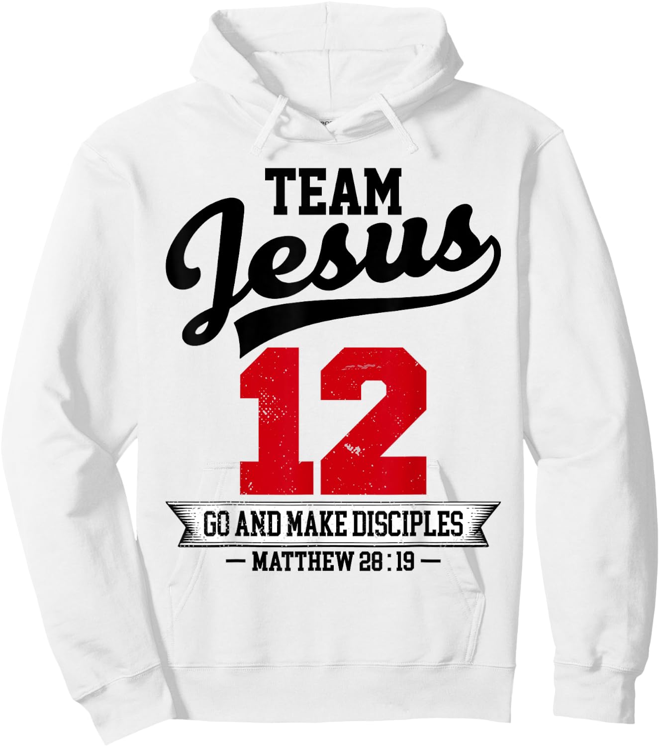 Jesus and Baseball Team Jesus Christian Matthew 28:19 Love Hoodie - Hoodie | White