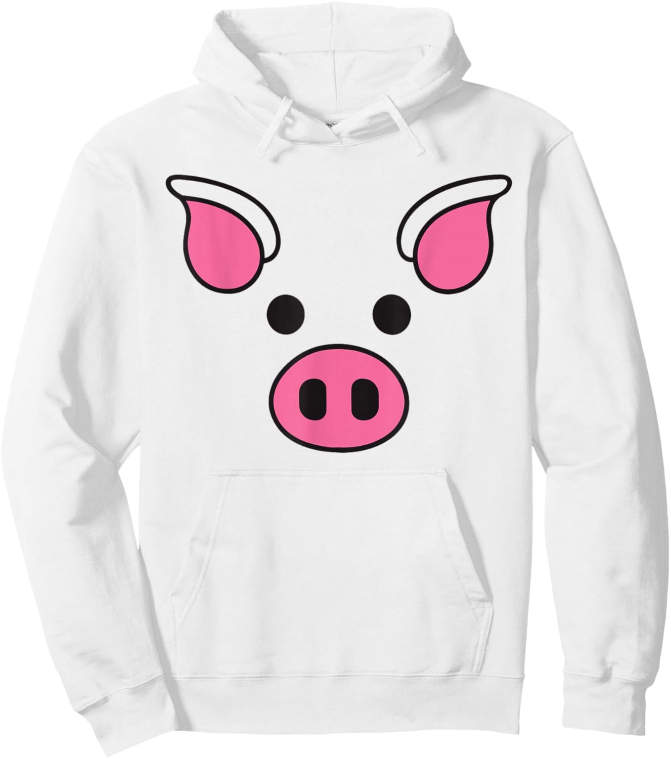 Pig Face Shirt Adult Kids Men Women Pig Face Costume Hoodie - Hoodie | White