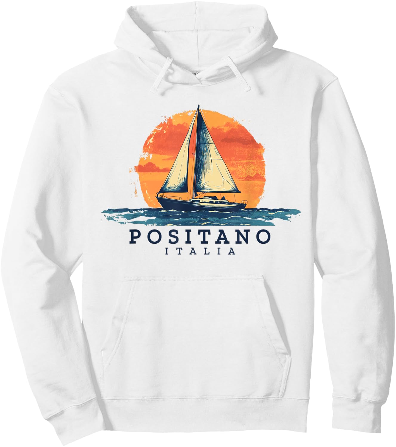 Positano Italy Sailing Souvenir Sailboat Sailor Hoodie - Hoodie | White