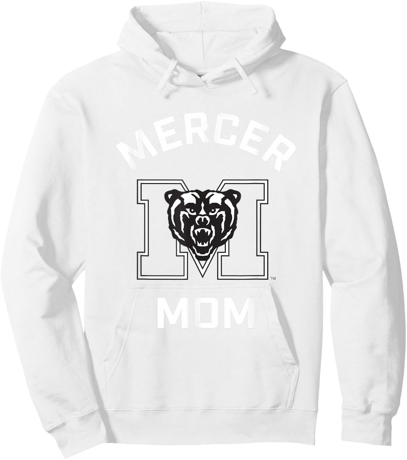 Mercer University Bears Arched Mom Hoodie - Hoodie | White