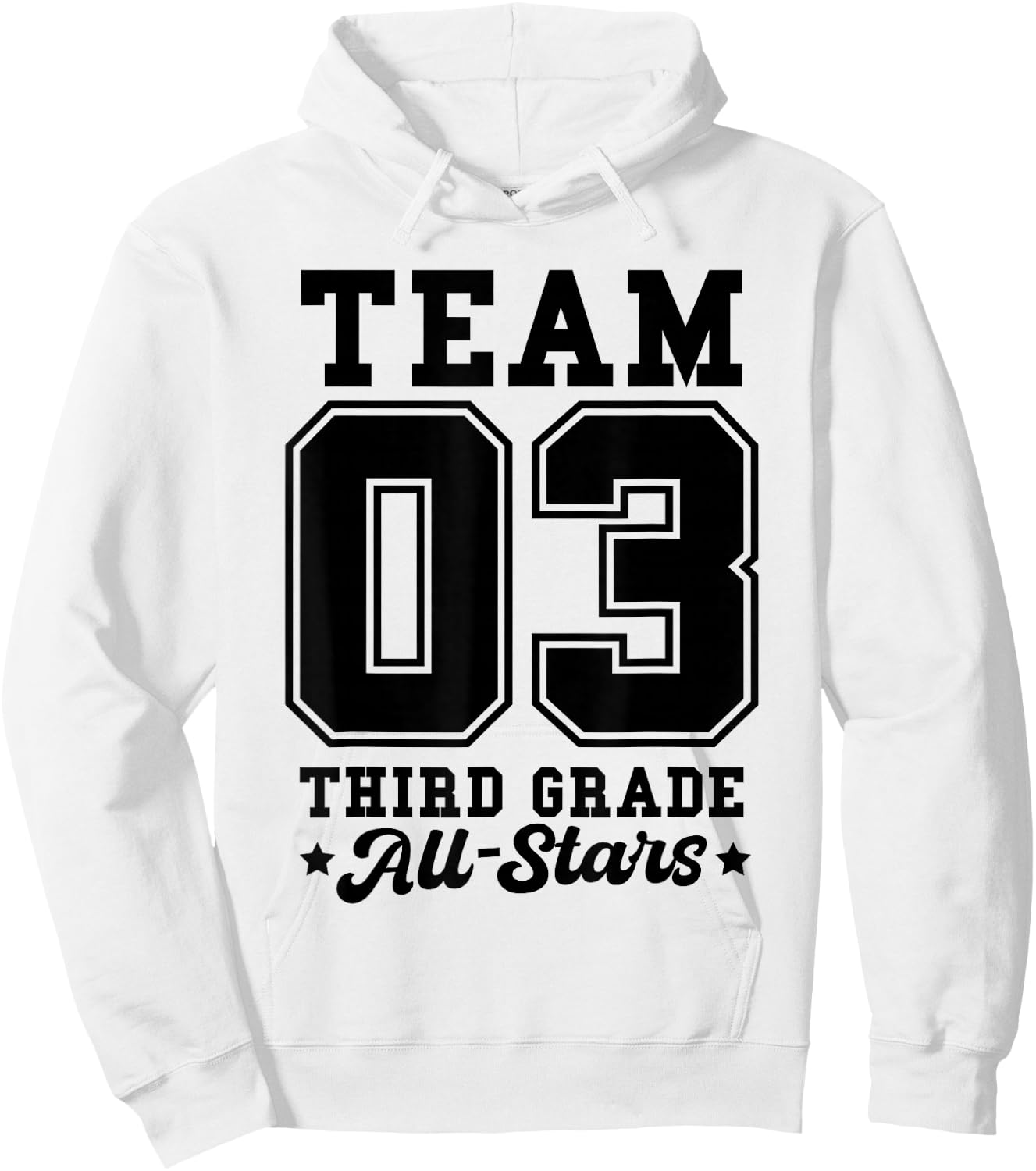 Team 3rd Grade All-Stars Back To School Sports Jersey Hoodie - Hoodie | White
