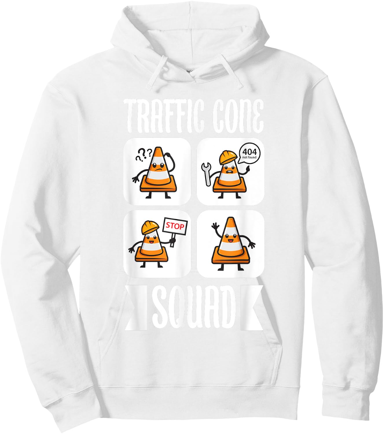 Traffic Cone Squad Hoodie - Hoodie | White