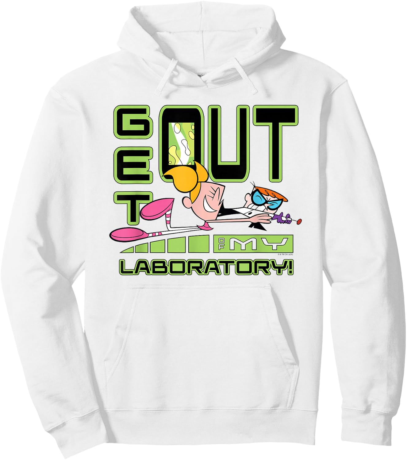 Dexter's Laboratory DeeDee Get Out of My Laboratory Cartoon Hoodie - Hoodie | White