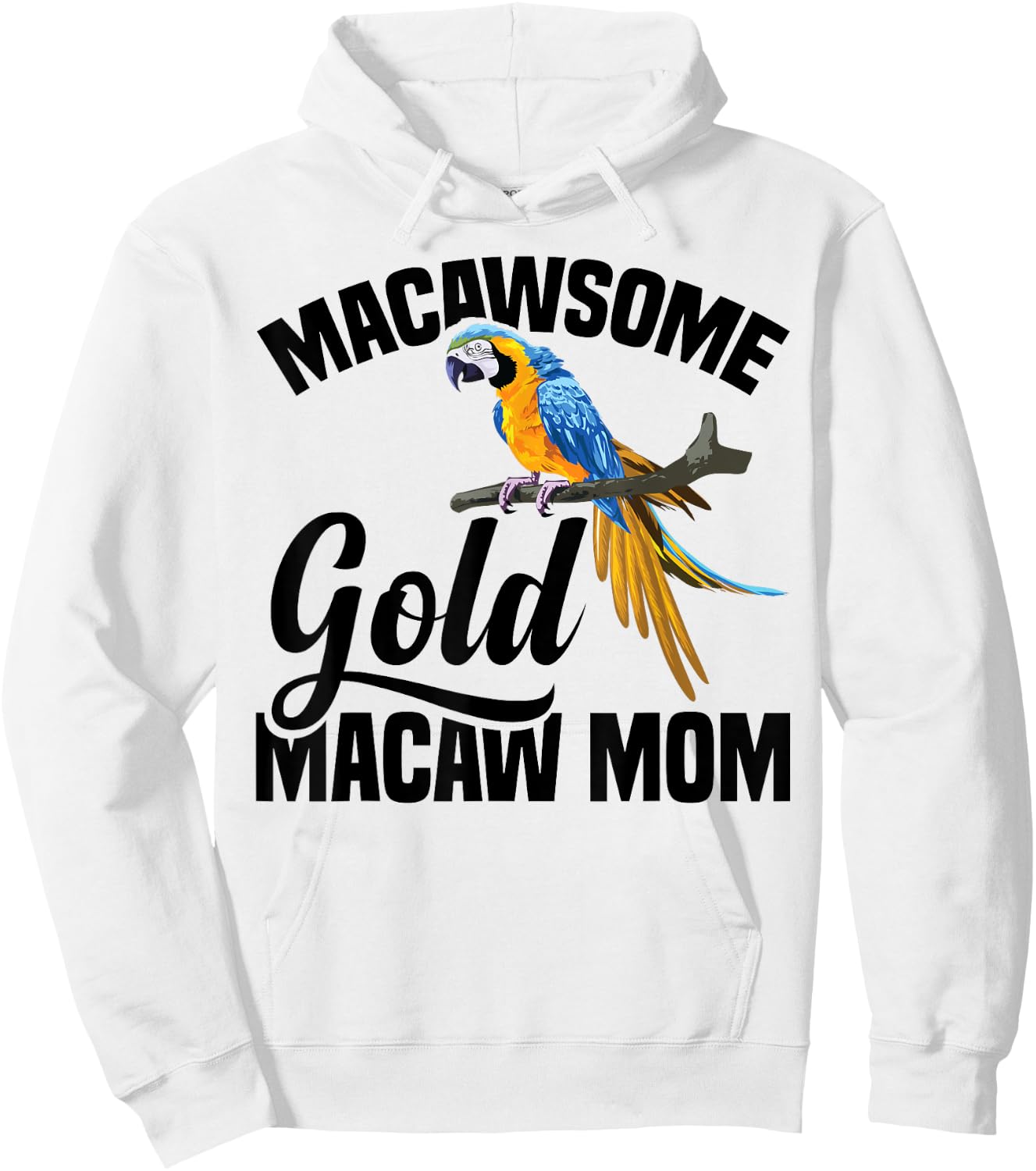 Blue and Gold Macaw Owner Food Toys Plush Gold Macaws Hoodie - Hoodie | White