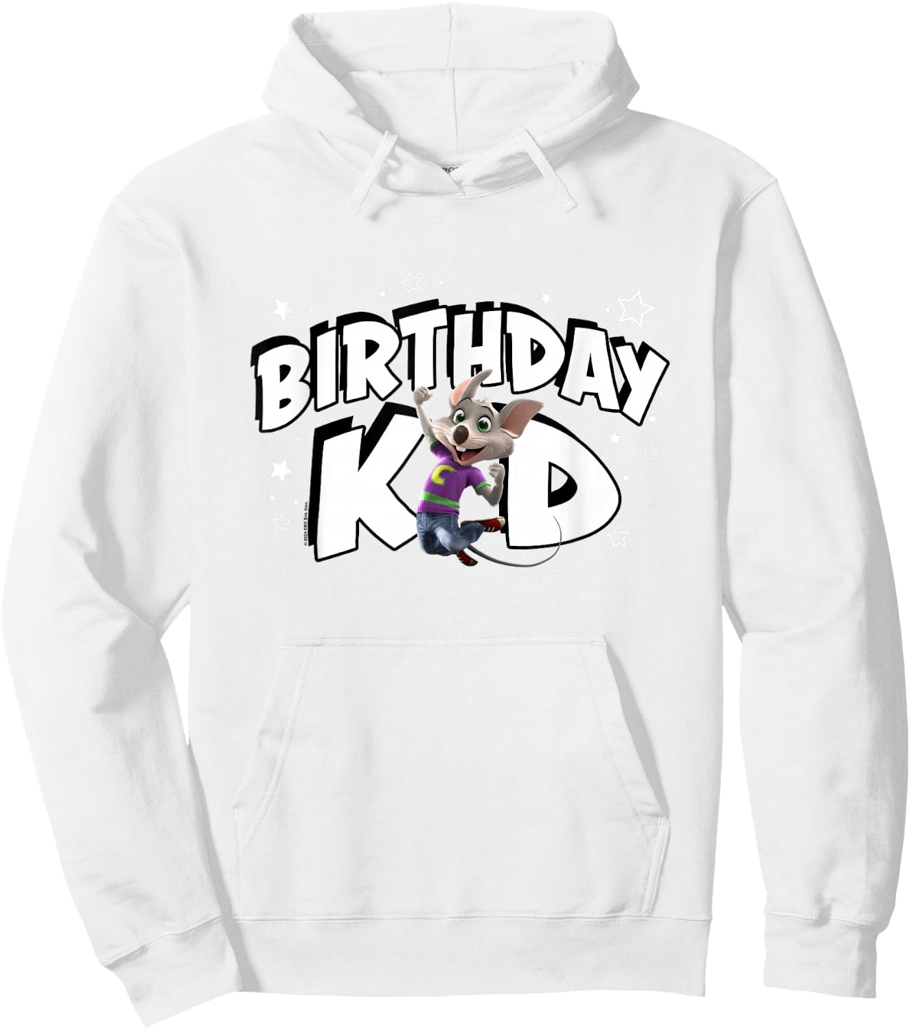 Chuck E. Cheese Birthday Kid Celebration Chuck Logo Hoodie - Hoodie | White