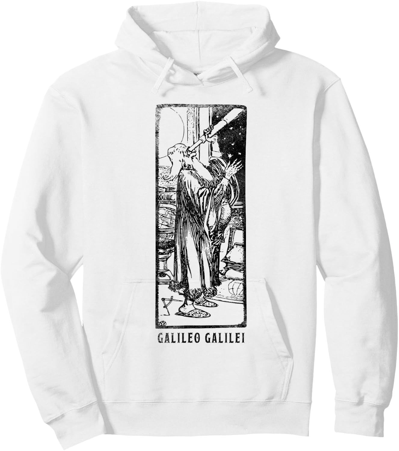 Galileo Galilei Shirt Vintage Cosmos Observer Physics Lover Hoodie - Hoodie | White