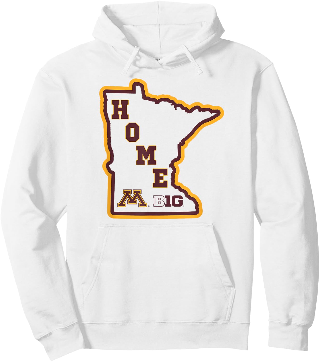 Minnesota Golden Gophers Big 10 Home State Logo Hoodie - Hoodie | White