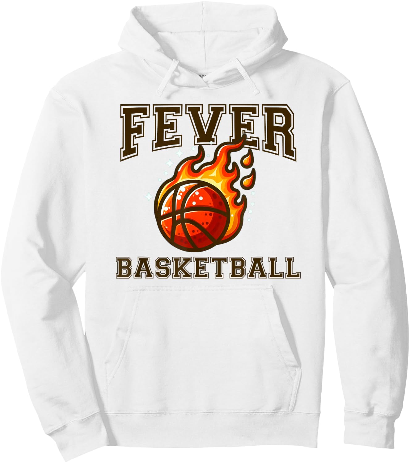 Basketball Fever Vintage Basketball Hoodie - Hoodie | White