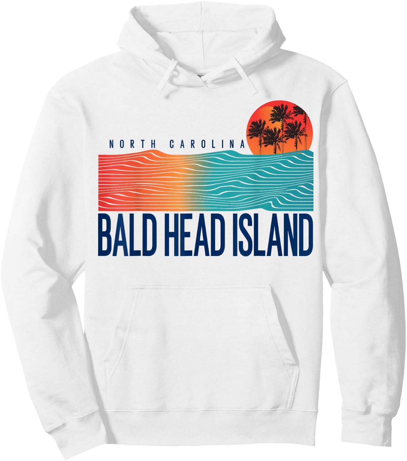 Bald Head Island Beach North Carolina Women Men Surfboarding Hoodie - Hoodie | White
