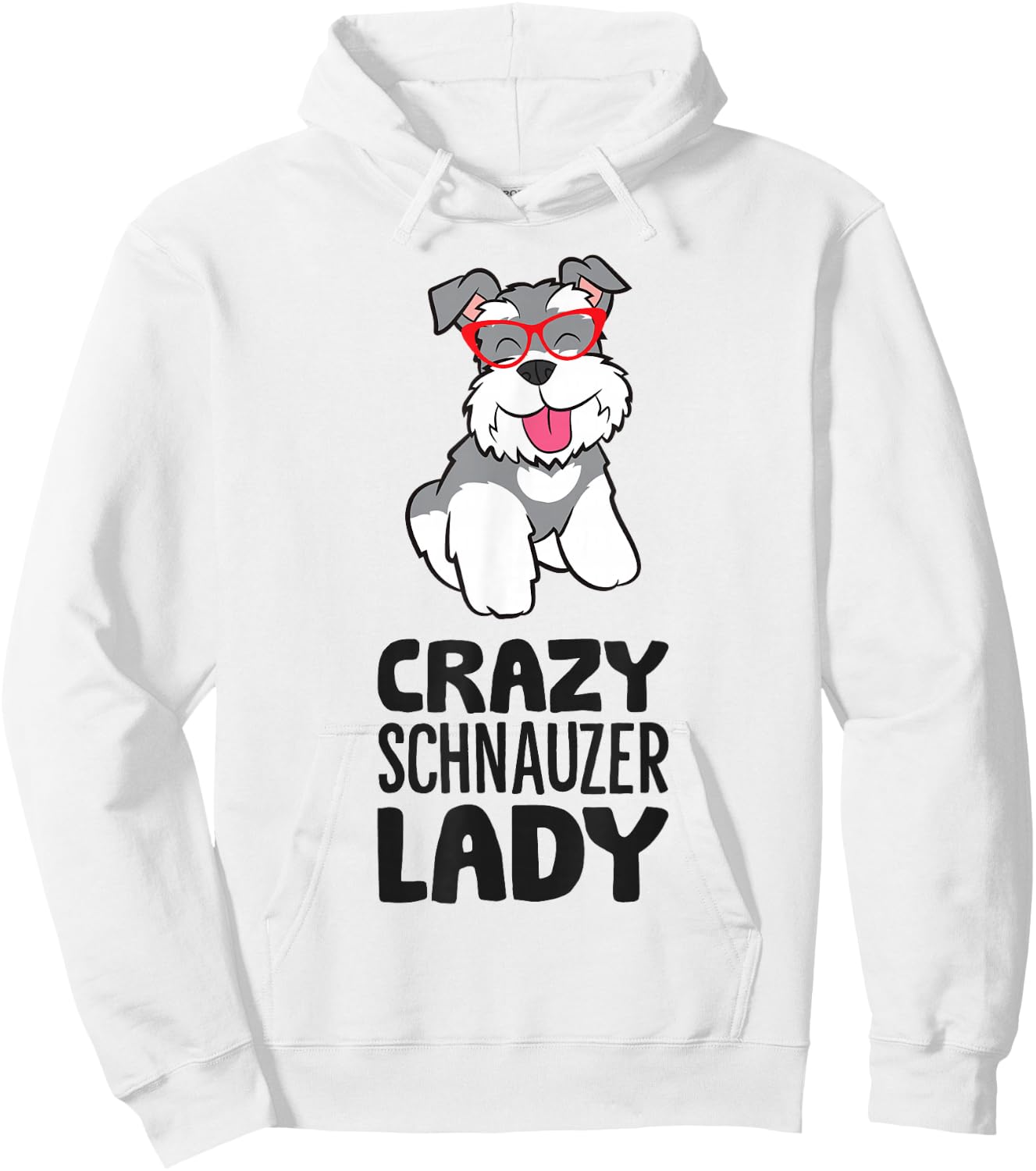 Crazy Schnauzer Lady Women Schnauzer Dog Hoodie - Hoodie | White