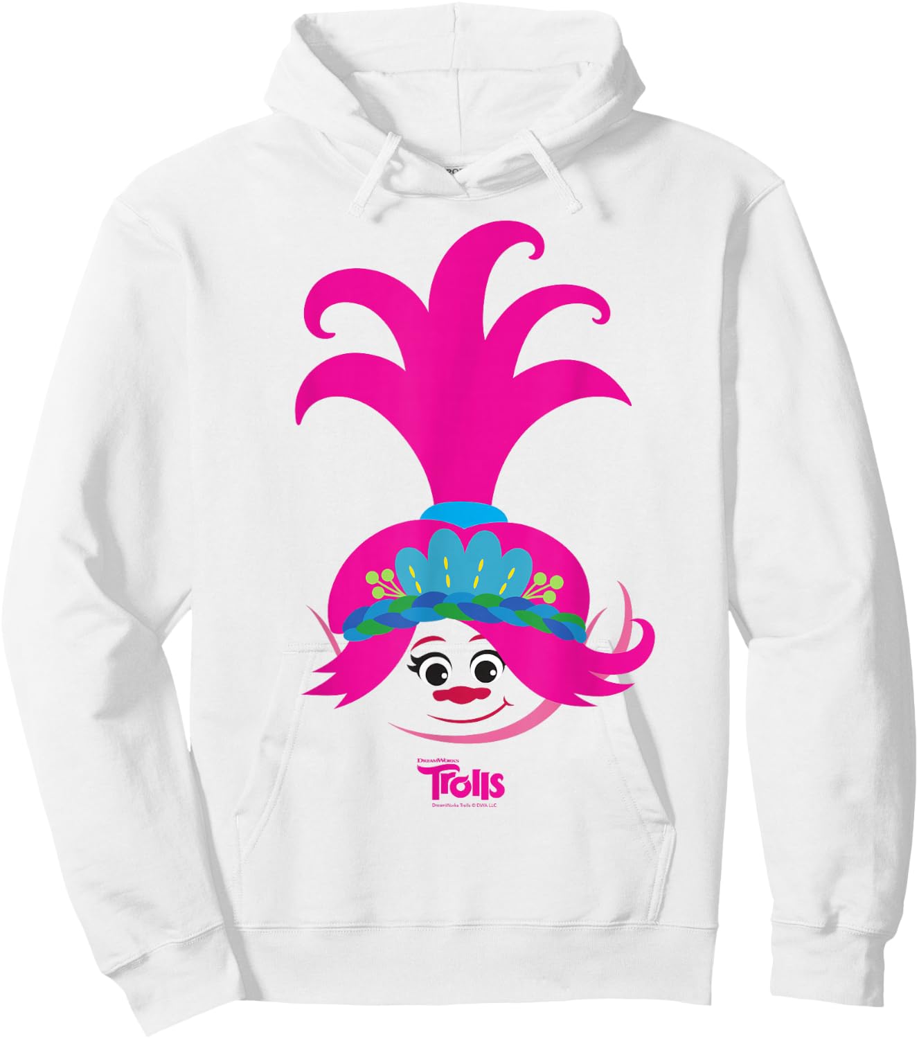 DreamWorks Trolls Poppy Big Face Hoodie - Hoodie | White