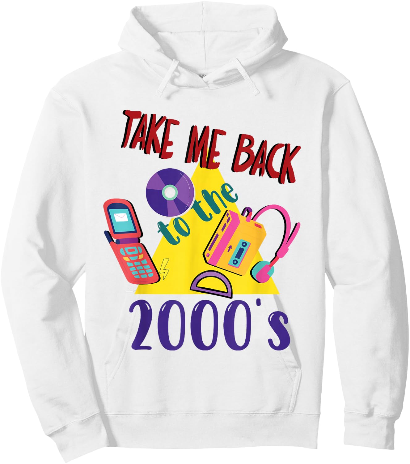 Take me back to the 2000's vintage two-thousands retro 00s Hoodie - Hoodie | White