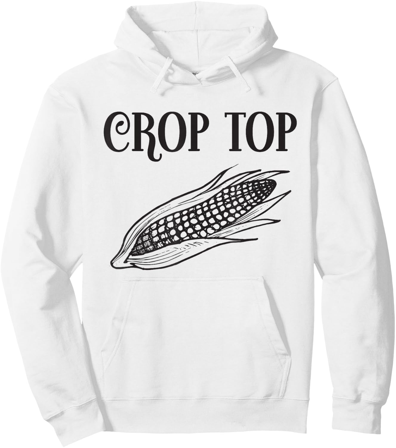 Crop Top Funny Gardening Farming Corn Lover Corny Country Hoodie - Hoodie | White