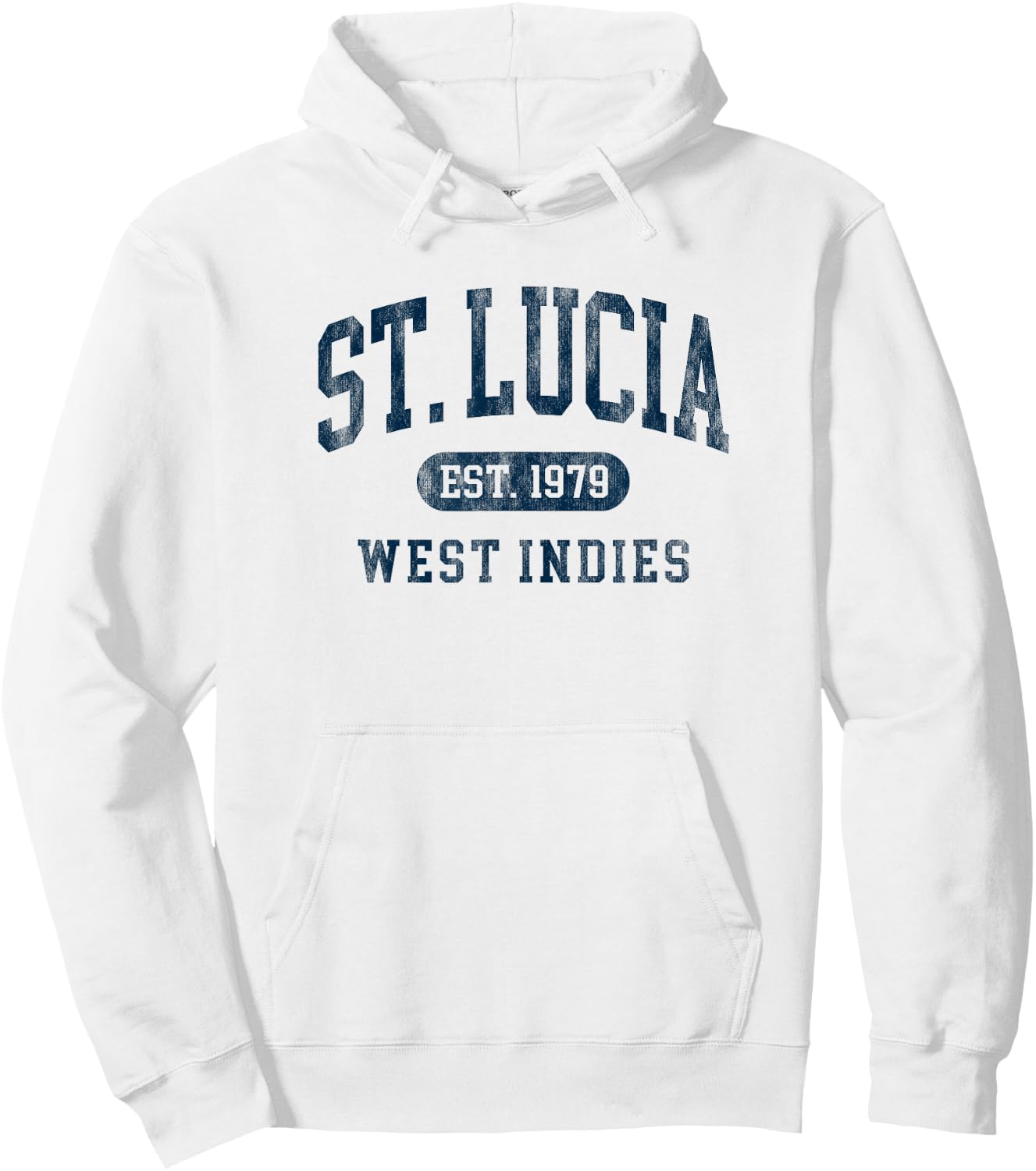 Vintage St Lucia Est 1979 Retro Kids Souvenir Hoodie - Hoodie | White