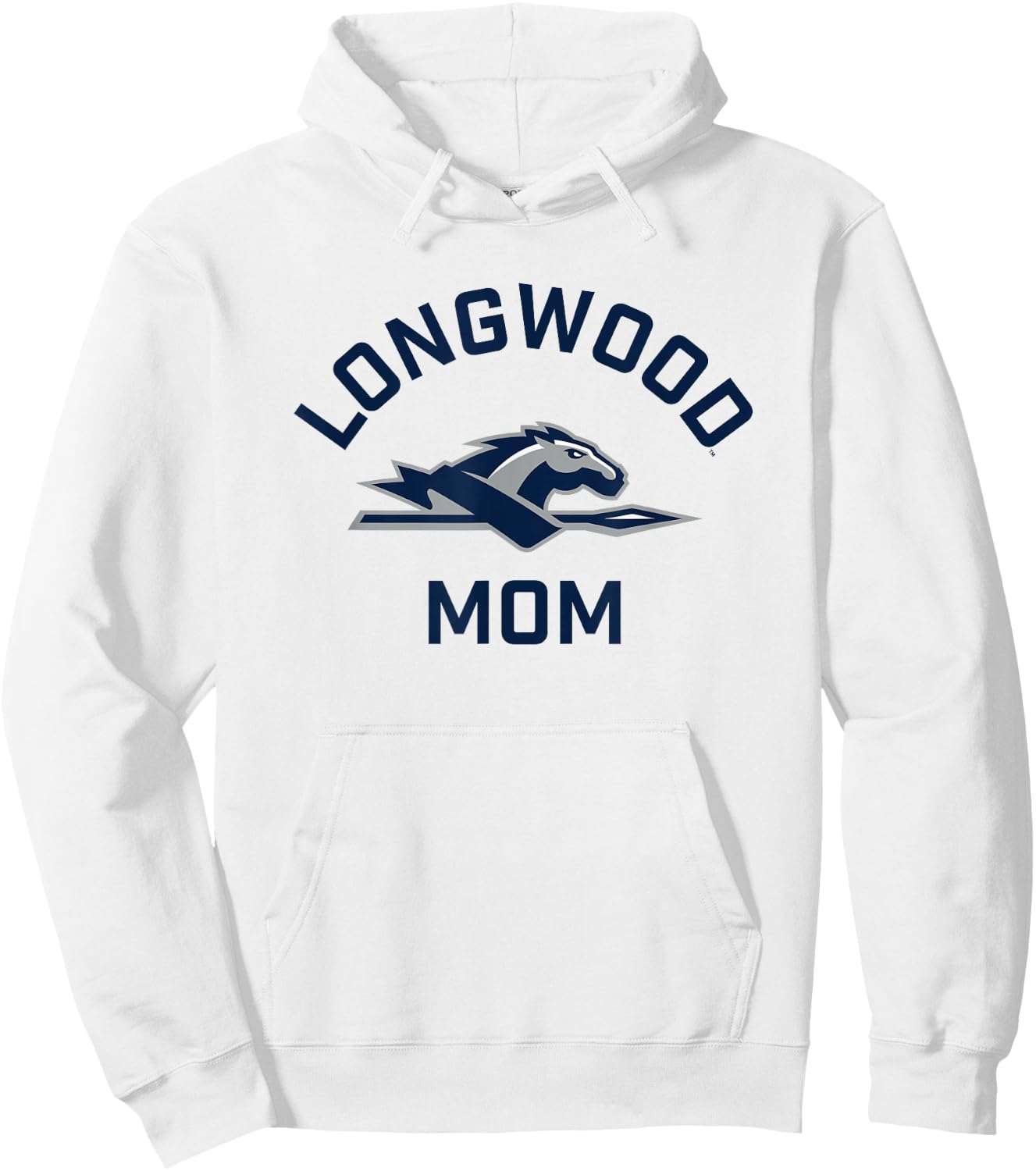 Longwood University Lancers Arched Mom Hoodie - Hoodie | White