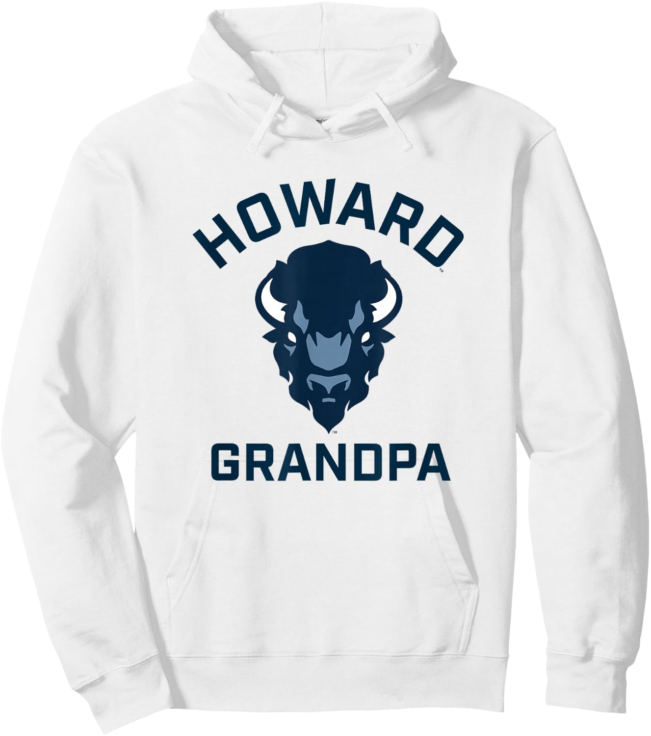 Howard University Bison Arched Grandpa Hoodie - Hoodie | White