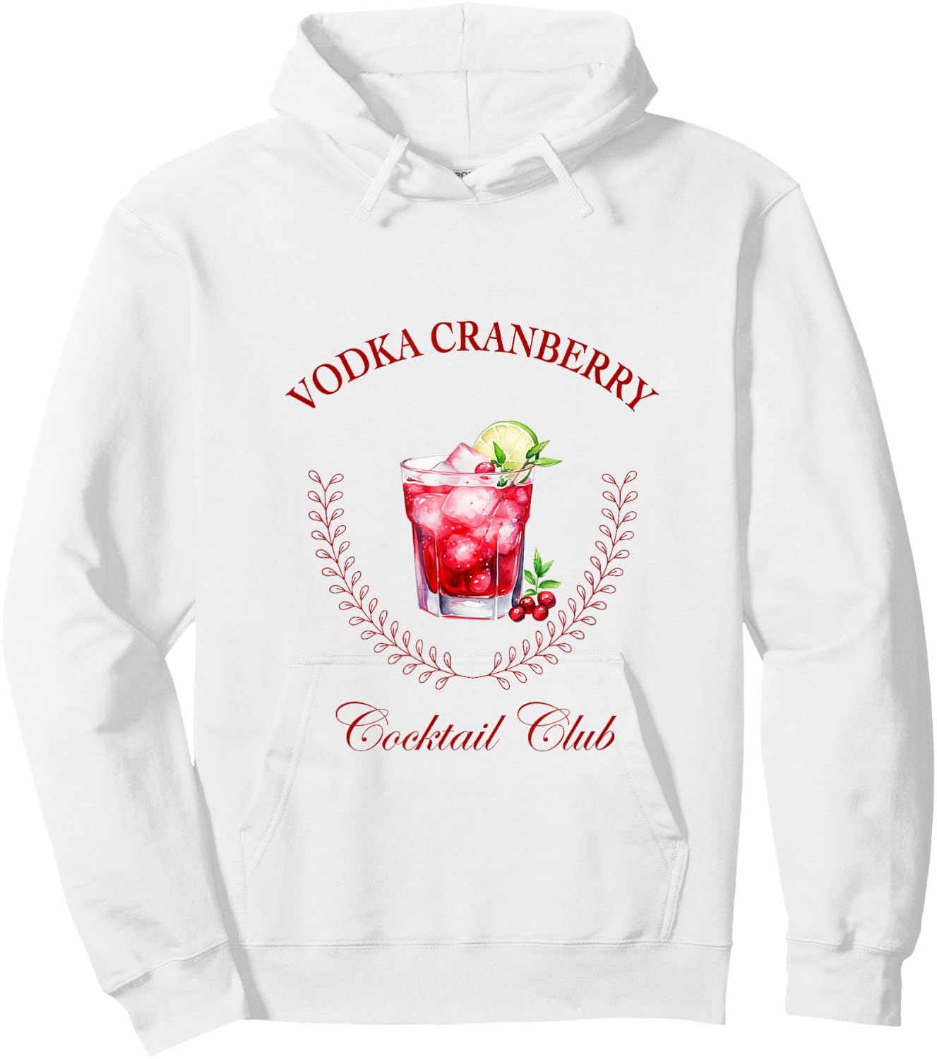 Vodka Cranberry Cocktail Club Hoodie - Hoodie | White